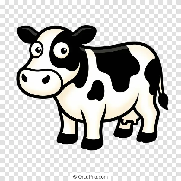 Happy Cartoon Dairy Cow