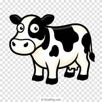 Happy Cartoon Dairy Cow