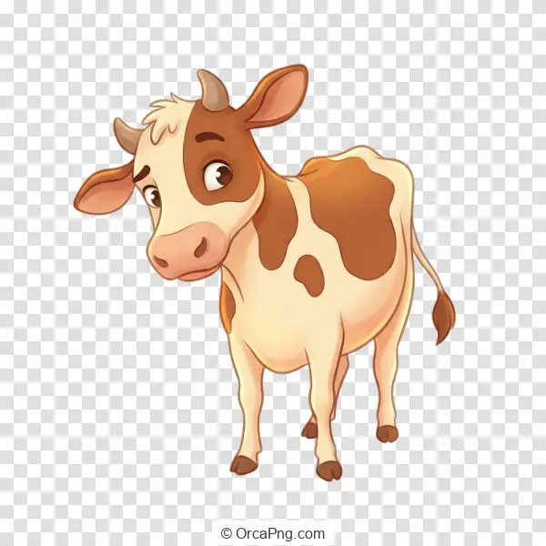 Friendly Spotted Calf Illustration
