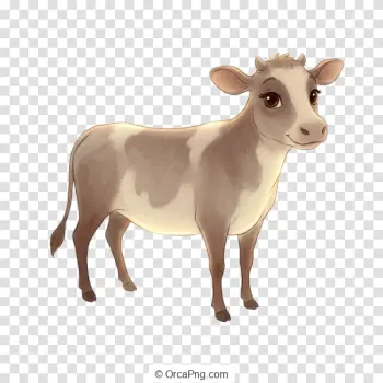 Endearing Cartoon Calf