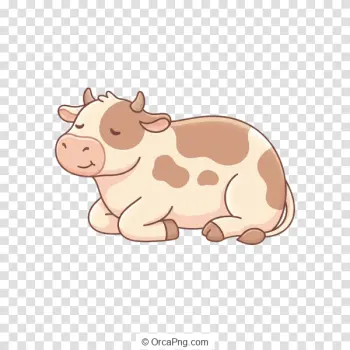 Resting Cartoon Calf