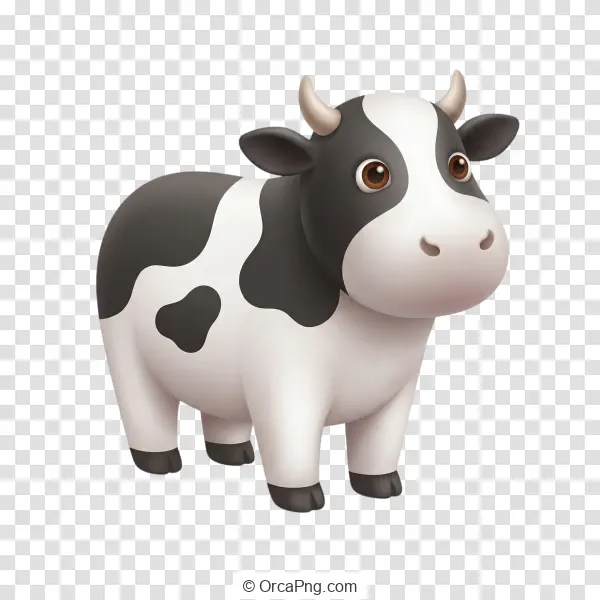 Charming Cartoon Dairy Cow