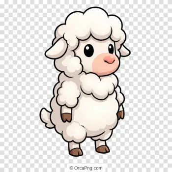 Fluffy Cartoon Lamb