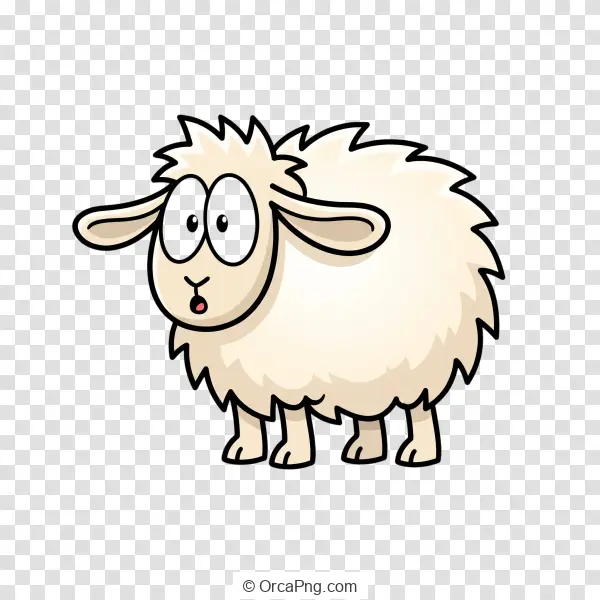 Surprised Cartoon Sheep