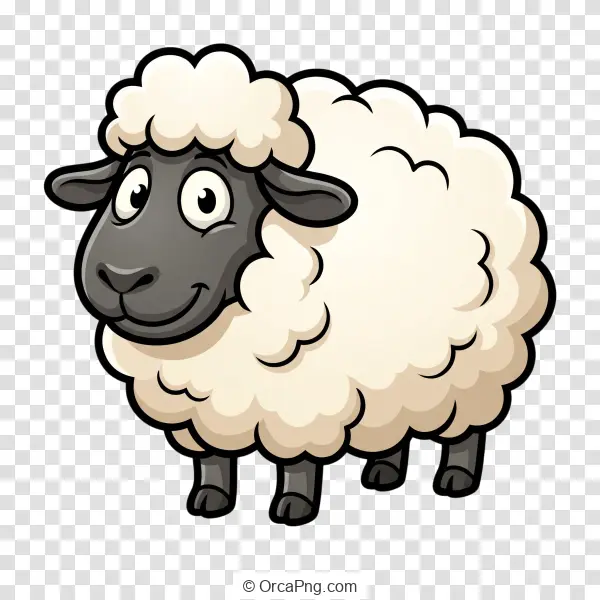 Friendly Cartoon Sheep Illustration
