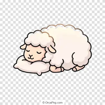 Peaceful Cartoon Sheep