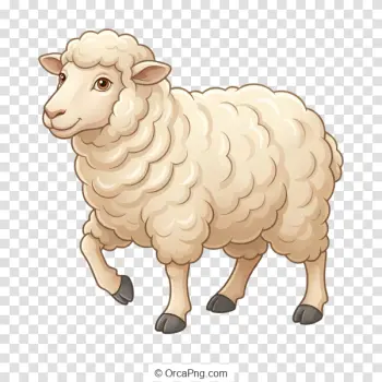 Friendly Cartoon Sheep